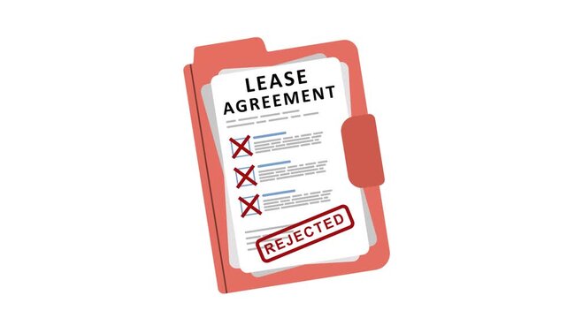 Lease Agreement Rejected: Rental Application Declined & Business Contract Refused concept