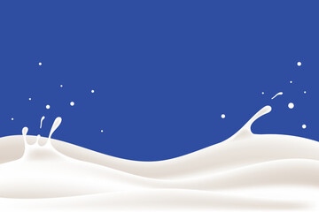 Cow's milk wave, background element of milk yogurt product. Product packaging design