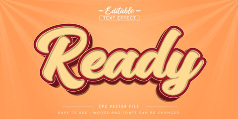 Editable text effect. Ready text style theme.