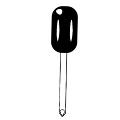 Simple Phillips Screwdriver Illustration on Black