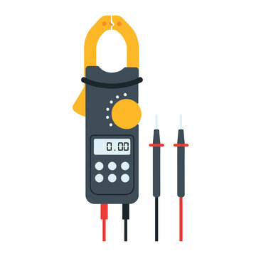 Digital multimeter with probes on a clean white background for precise measurement