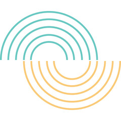 Obraz premium Retro Geometric Shape Illustration