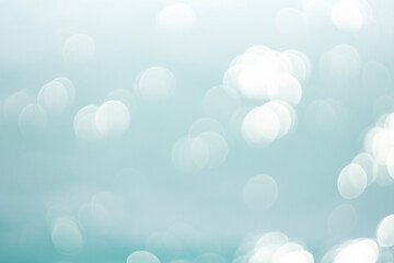 Abstract concept of mint green foliage, turquoise bokeh sparkle soft blue light fresh lush plant nature texture blurred blur focus mint green Bokeh leaf spring nature light eco Blue foliage