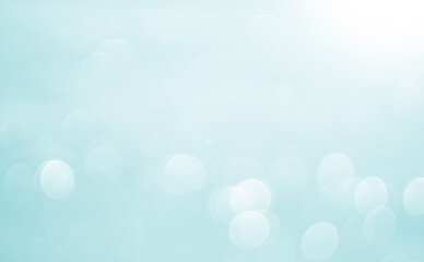 Blur dream cool bokeh grass in morning sunny day nature background concept csr modern life, eco spring, summer friday happy easter, fresh bio green texture. Abstract clean blue cyan shade wallpaper.