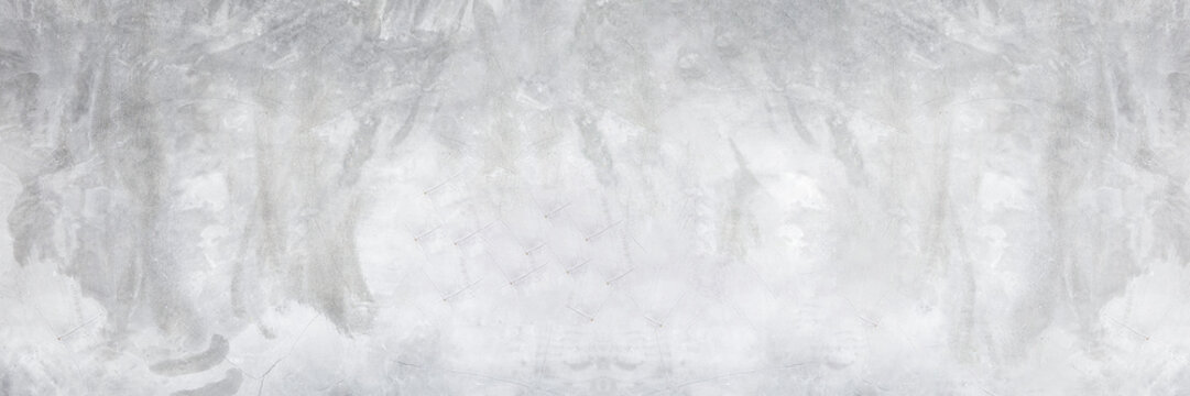 Modern grey paint limestone texture background in white light seam home wall paper. Back flat subway concrete stone table floor concept surreal granite panoramic stucco surface background grunge wide.