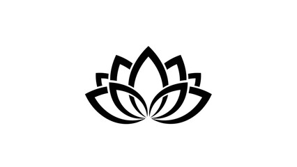 Fototapeta premium Elegant Black Lotus Flower Symbol Abstract Design.