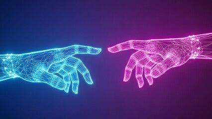 Digital Human Hands Connecting Representing Technology and Innovation