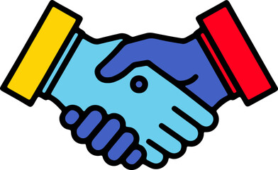 Business Handshake Icon Representing Partnership and Agreement