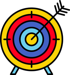Bullseye Target with Arrow Hit Icon