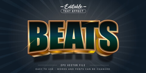 Editable text effect on beats text.