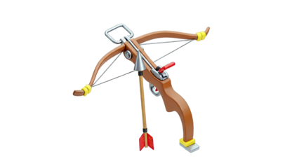 Cartoon Crossbow with Arrow