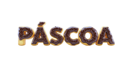 Easter message in chocolate donuts