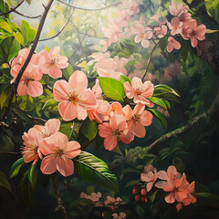 Cherry Blossom, Spring Flowers, Floral Art, Sakura Bloom, Pink Flowers, Nature Paint, Flower Art, Blossom Tree, Spring Mood