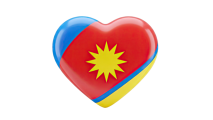 Heart with Flag of Democratic Republic of Congo