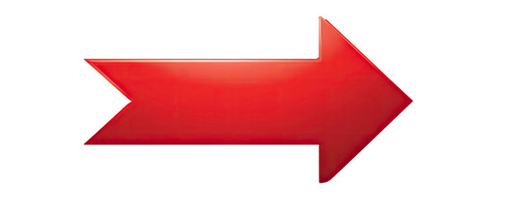 Red Arrow Icon Vector Graphic Illustration Pointing Right Direction Isolated on Transparent Background