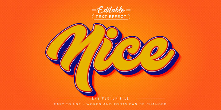 Editable text effect on nice text.