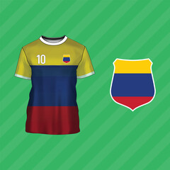 Flag of Columbia. Columbia national flag icon. isolated vector illustration.	