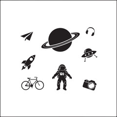 Obraz premium Square poster silhouette layout