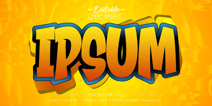 Editable text effect, ipsum text.