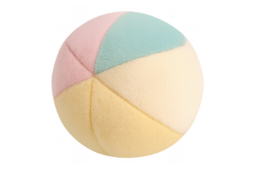 Soft plush ball with pastel colors for children playtime