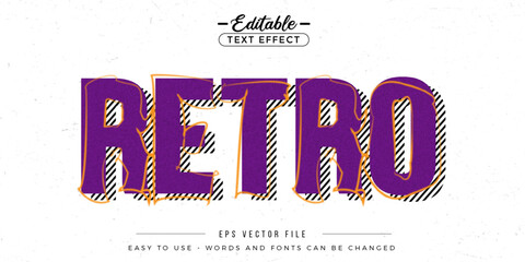 Editable text effects on retro text.