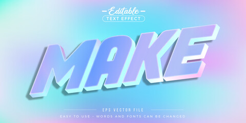 Editable text effects on elegant make text.