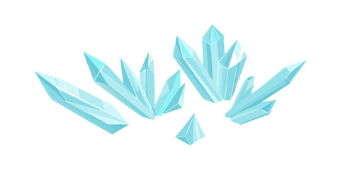 Blue crystal formations