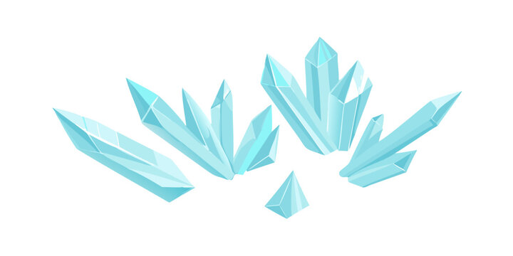 Blue crystal formations