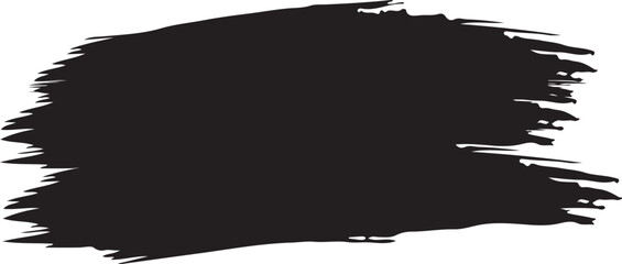Grunge Brush Stroke Rectangle &mdash; Black Paint Texture Background Vector Design