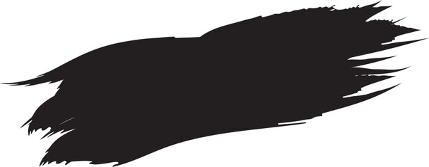 Grunge Brush Stroke Rectangle &mdash; Black Paint Texture Background Vector Design