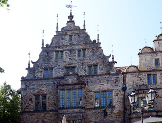 Historical City Hall in the Old Town of Rinteln, Lower Saxony
