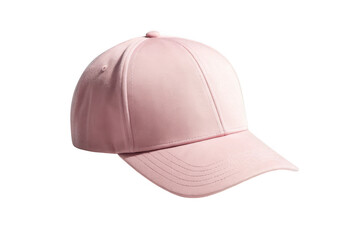 Pink baseball cap isolated on transparent background