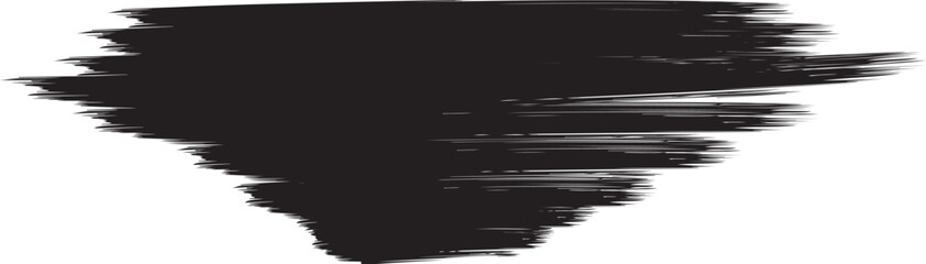 Grunge Brush Stroke Rectangle &mdash; Black Paint Texture Background Vector Design