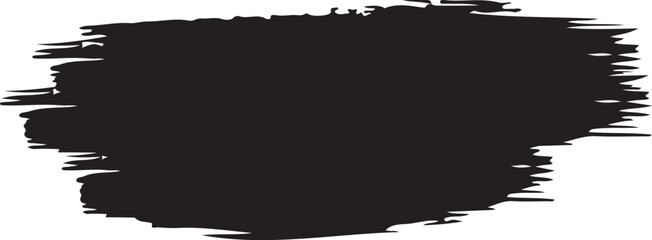 Grunge Brush Stroke Rectangle &mdash; Black Paint Texture Background Vector Design