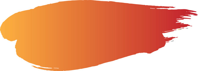 Orange Red Gradient Brush Stroke &mdash; Paint Texture Splash Abstract Vector Design