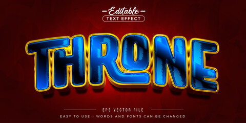 Editable text effects. Throne theme style.