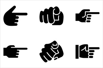 finger pointing icon, Hand gesture icon. perfect use for logo, presentation, website, and more on white background