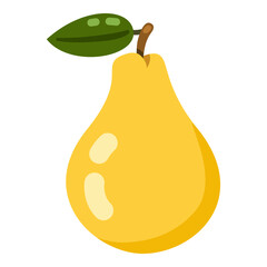 Vector Color Flat Design Icon - Pear