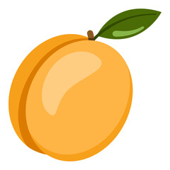Vector Color Flat Design Icon - Apricot