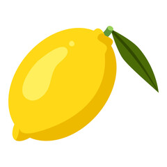 Vector Color Flat Design Icon - Lemon