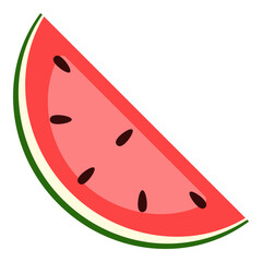 Vector Color Flat Design Icon Watermelon Slice