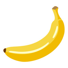 Vector Color Flat Design Icon - Banana Fruit