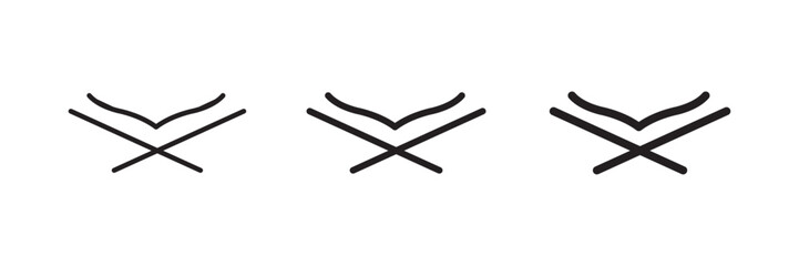 Three Minimalist Holy Book Icons  Line Art Design