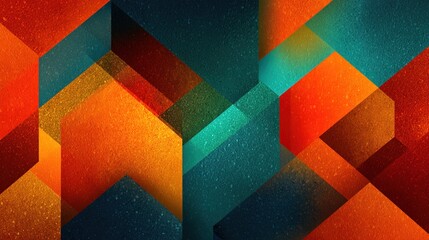 Abstract Geometric Overlapping Hexagon Shape Colorful Background Design Illustration