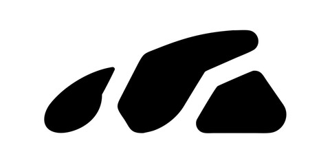 Abstract black and white shapes