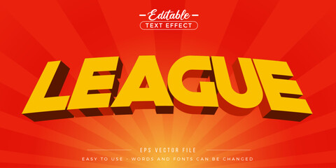 Editable text effects on elegant league text.