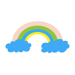 Vector graphic icon for Rainbow cloud