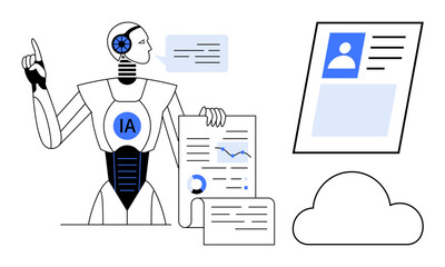 Artificial intelligence concept. Artificial intelligence drives data analysis, decision-making, and identity verification. Artificial intelligence key for technology, cloud services, identity