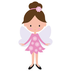 Cute little  garden fairy  vector cartoon illustration