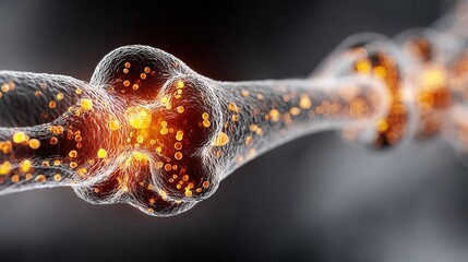 Microscopic Detailed Rendering of Neuronal Synapse with Glowing Neurotransmitters, Science